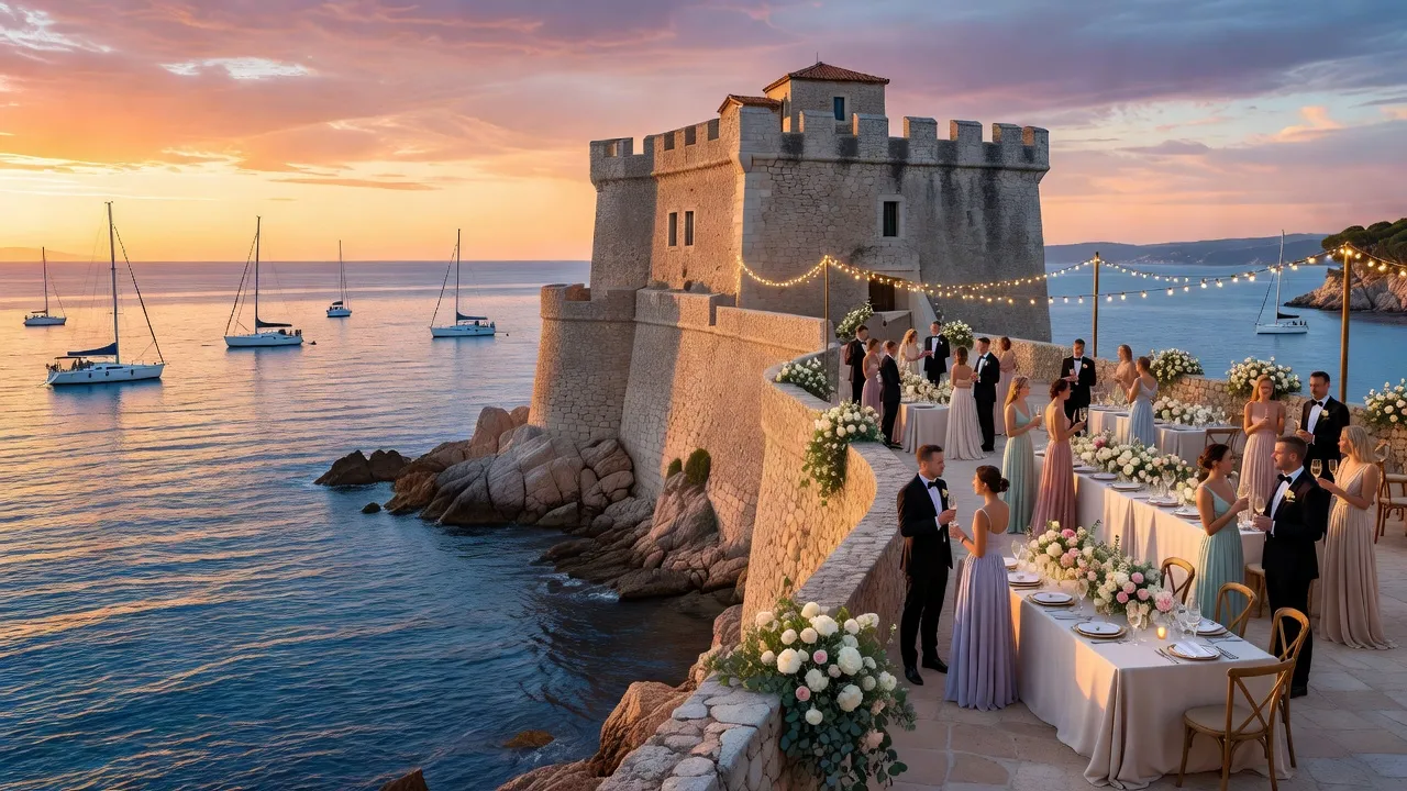 Le Fort Carré d'Antibes au coucher de soleil