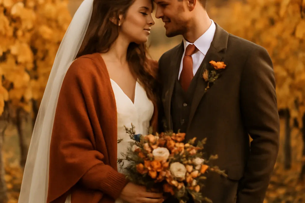 Vendanges dans les vignes de l'appellation Bellet lors d'un mariage d'automne près de Nice