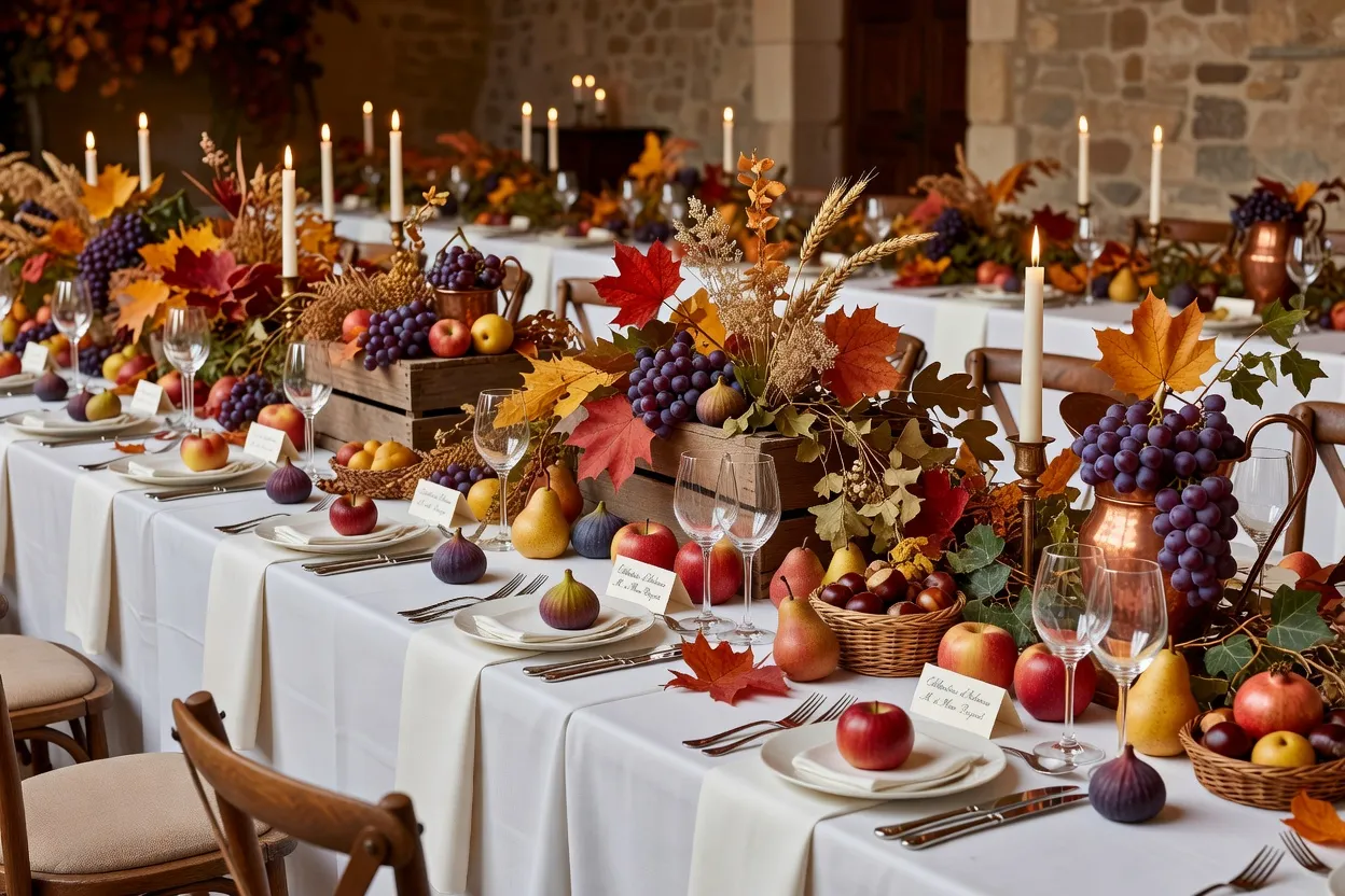 Village perché de l'arrière-pays niçois dans la lumière dorée d'un mariage d'automne