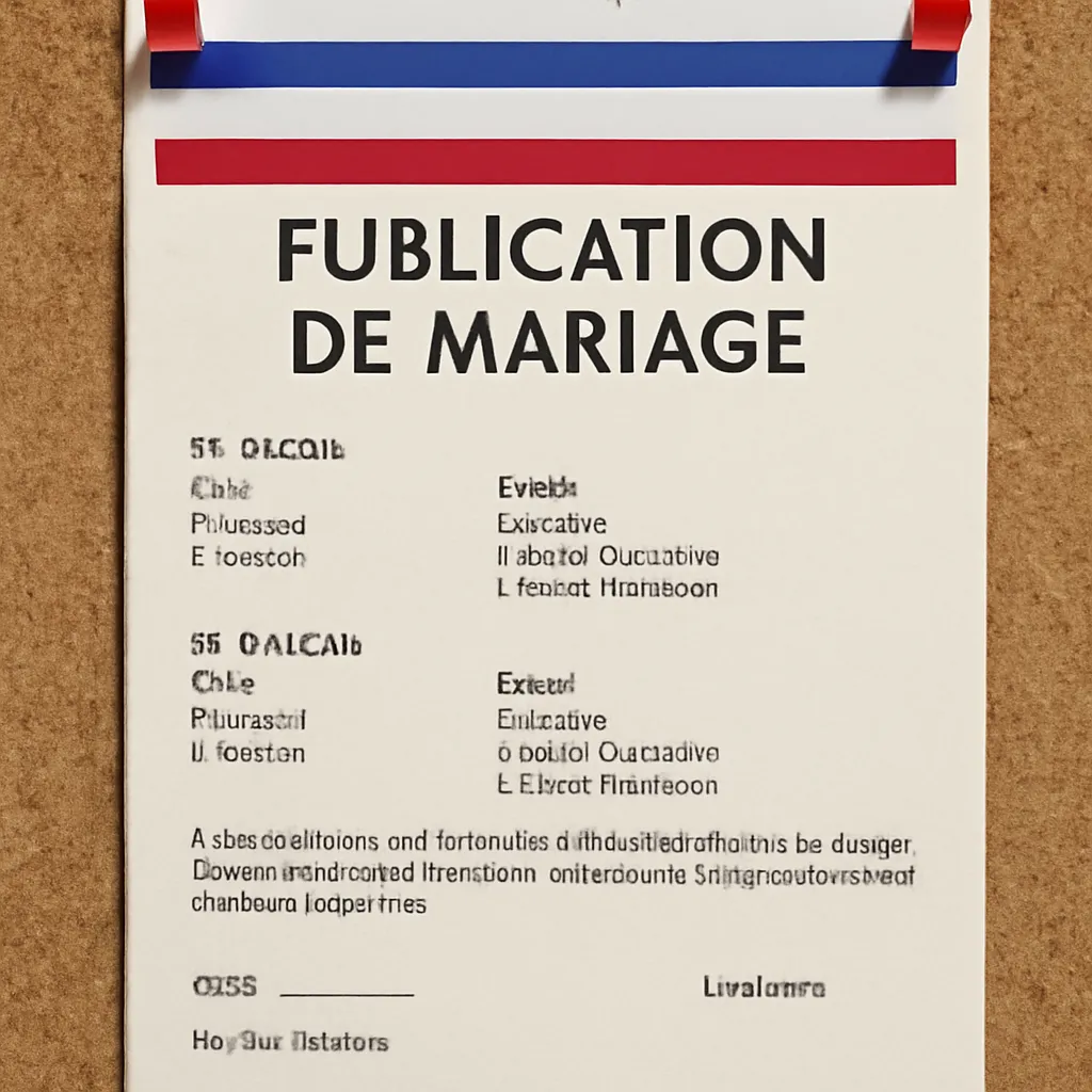 Affichage des bans de mariage sur le panneau d'état civil d'une mairie provençale — vue complémentaire